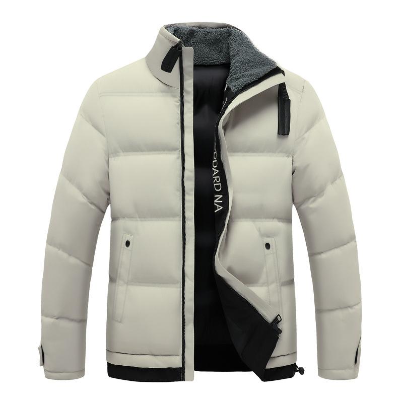 Winter Warm Jackets for Men Quilted Casual Lightweight Windproof Coat With Pockets Stand Collar Work Windbreakers Jacket Men's Thermal Cargo Jackets