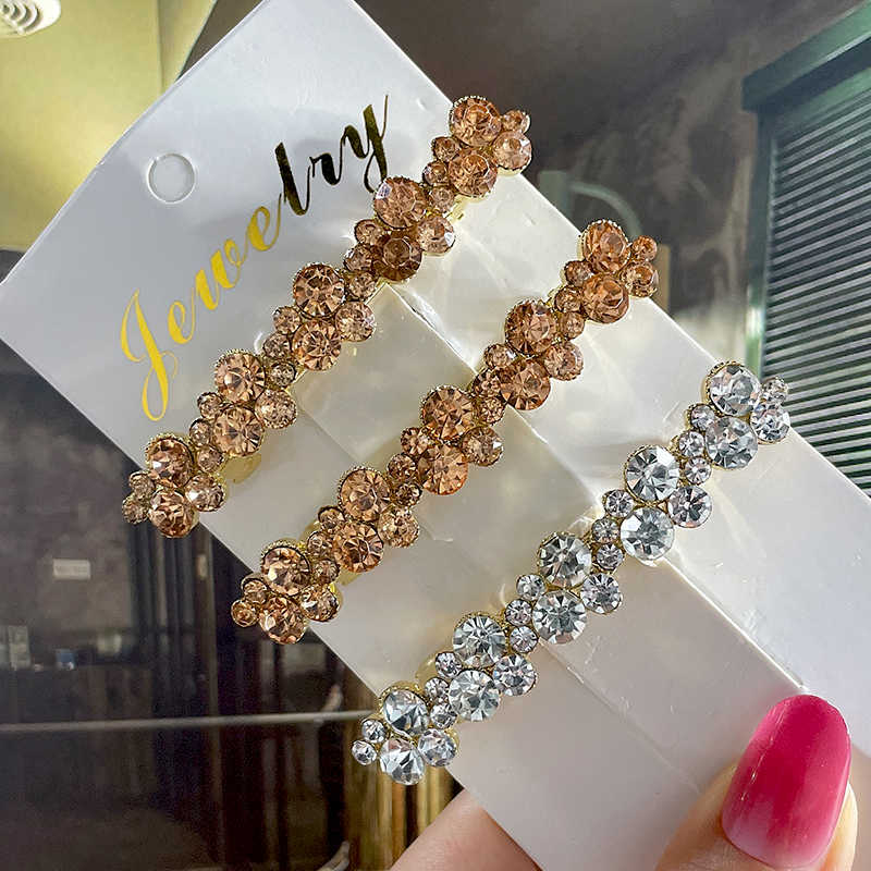Korean Crystal Spring Hair Clips Pins Pearl Hair Barrettes For Women Girl Headband Simple Hair Accessories Headwear