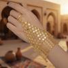 Thai Golden Tassels Bracelet Exotic Hollow Geometric Bracelet  Stage Performance