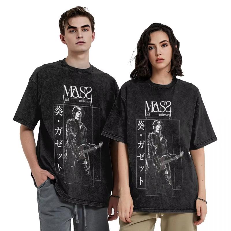 Washed Shirt The GazettE AOI 20th Anniversary Edition Merch Novelty T-Shirts Harajuku Streetwear Short Sleeve Tee Shirt S