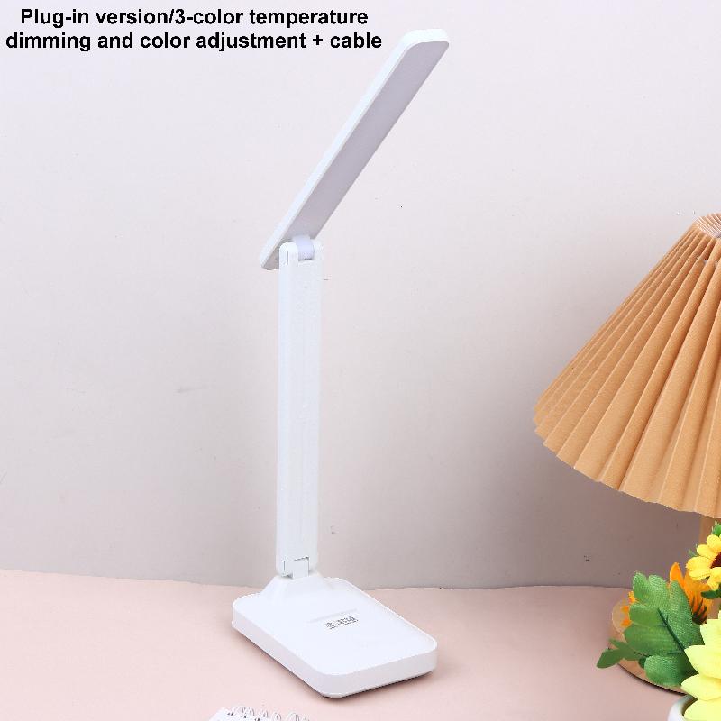 Składana Lampa Stołowa LED Lampa Biurkowa 3 Rodzaje Bezstopniowo Ściemniana Dotykowa Nocna do Czytania Ochrona Oczu Światło Nocne Ładowanie przez USB