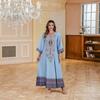 Indonesia Middle East Dubai Arab Turkey Fixed Bead Rhinestone Printing a Word Dress Robe Gown Dresses
