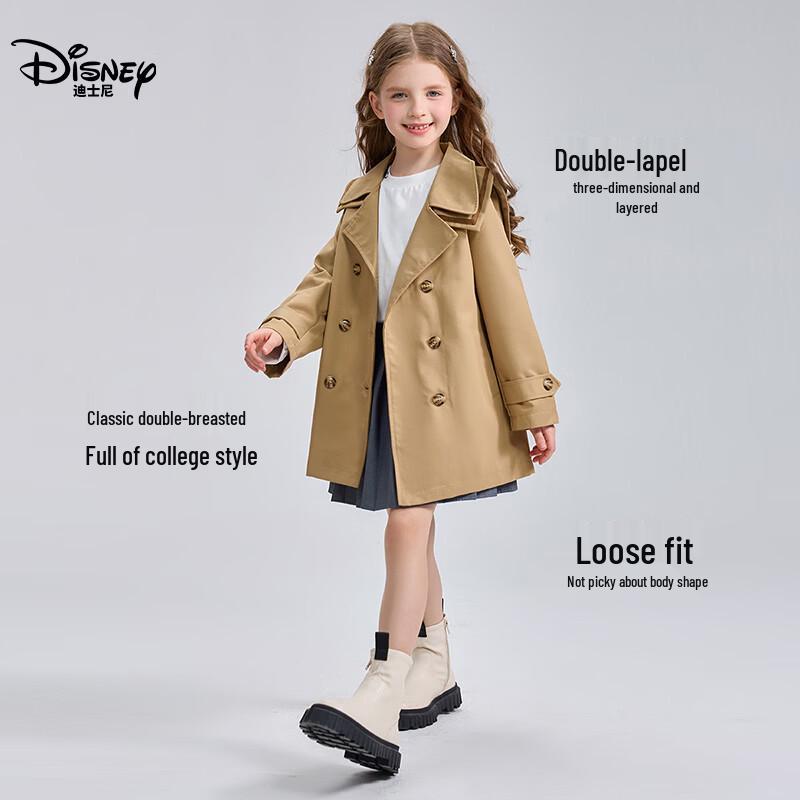 Disney Girls' British Style Windbreaker Coat