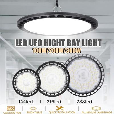 300W 200W 100W UFO Warehouse Workshop Garage Light Led High Bay Light Industrial Lamp Workshop Highbay Lighting AC180-240V