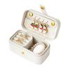 PU Leather Ring Necklace Case Solid Color Jewelry Display Case Simple Earrings Holder  Travel
