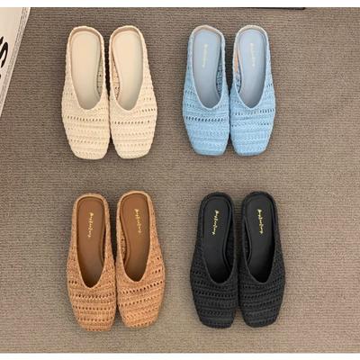 Webart Damen Flats Slipper Elegant Flache Mules Schuhe Sommer Neu Flip Flops 2025 Laufen Gemütlich Weich Sandalias De Mujer