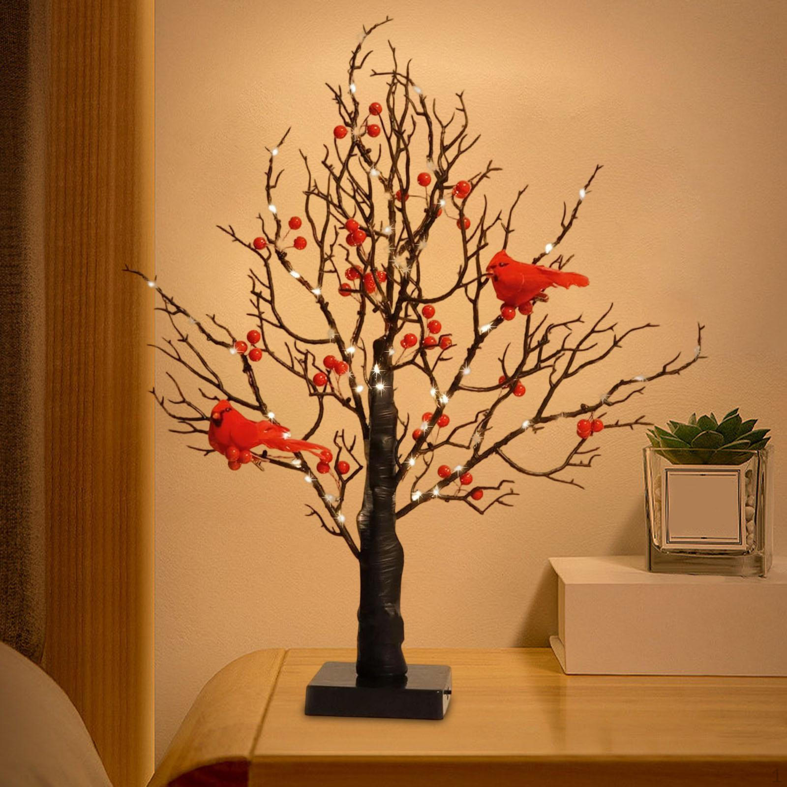 

Настольная лампа «Береза» Искусственная настольная сказочная центральная композиция Рождественский декор Винтажная светящаяся