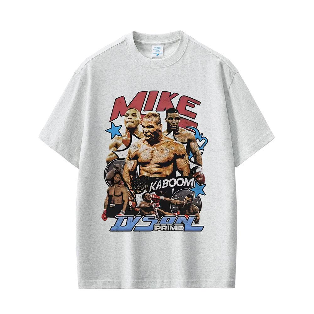 Mike Tyson Prime Merch T-Shirt Unisex Damen Vintage Hip Hop Gothic Rock T-Shirt Unisex Fitnessstudio Atmungsaktive Lässige Baumwoll-T-Shirts