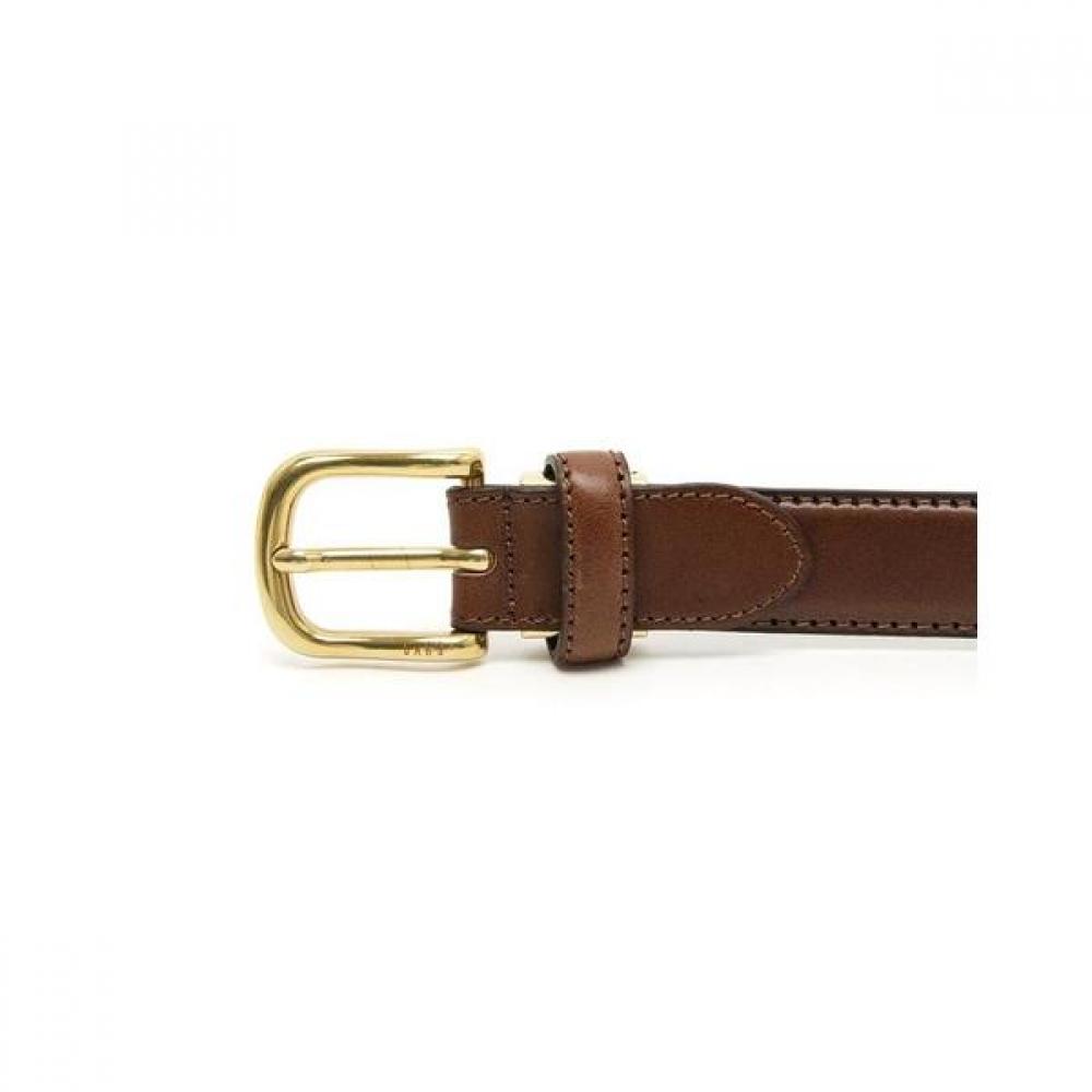 Daks Brown Leather Slim Buckle Belt Dbbe9f742