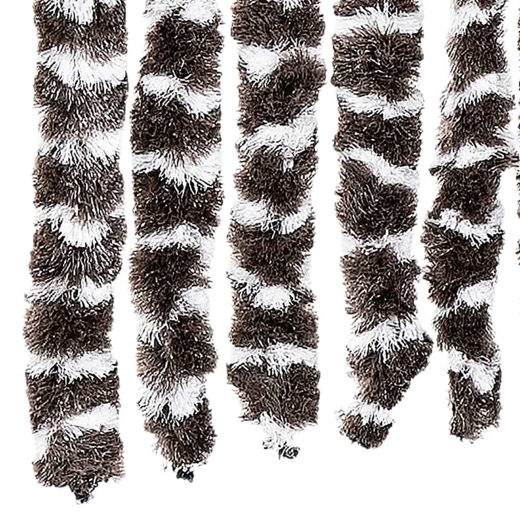 Insect Protection Curtain Brown and White 56 x 185 cm Chenille