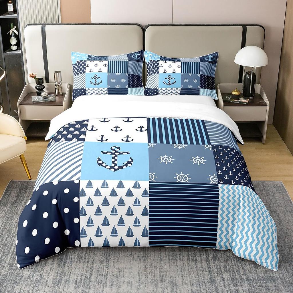 Compass Print Comforter Cover For Children Kids Boys Girl Bedding Set Vinatge World Duvet Cover Ocean Room Decor Queen Full Size