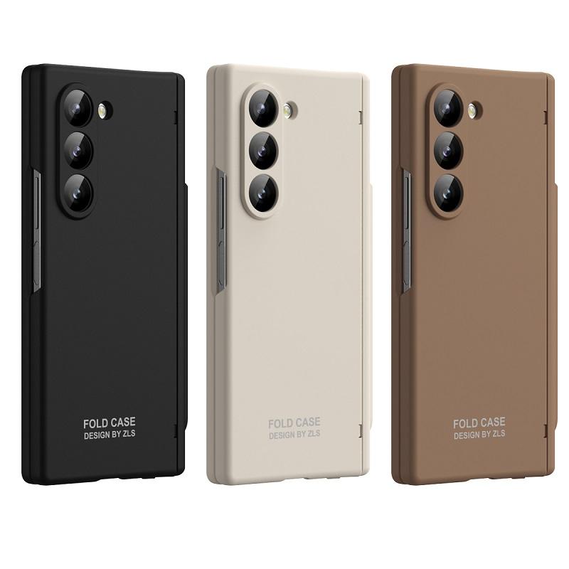 Pen Container Matte Hard Back Hinge Protective Film Cover for Samsung Galaxy Z Fold 6 5 4 3 Case Protection Shockproof Ultra Thin