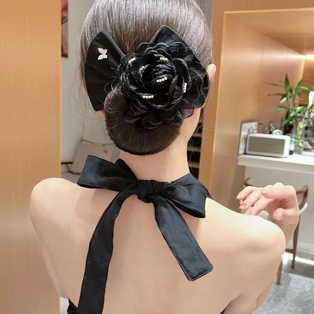 Magic Braider Bow Clip Camellia Flower Roller Hair Curler Vintage Hair Accessories