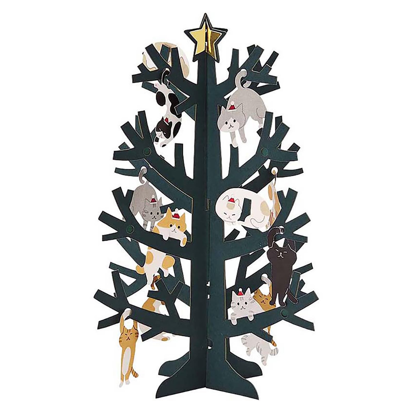 Sanrio Christmas Message Christmas Cat Tree JX 243167 Card, Card, 79-5