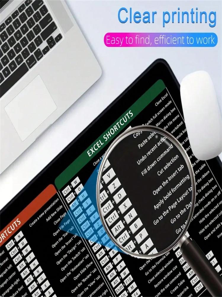 Großes Tastatur-Mauspad, klassisches cooles Buchstaben-Schreibtischunterlage-Mauspad