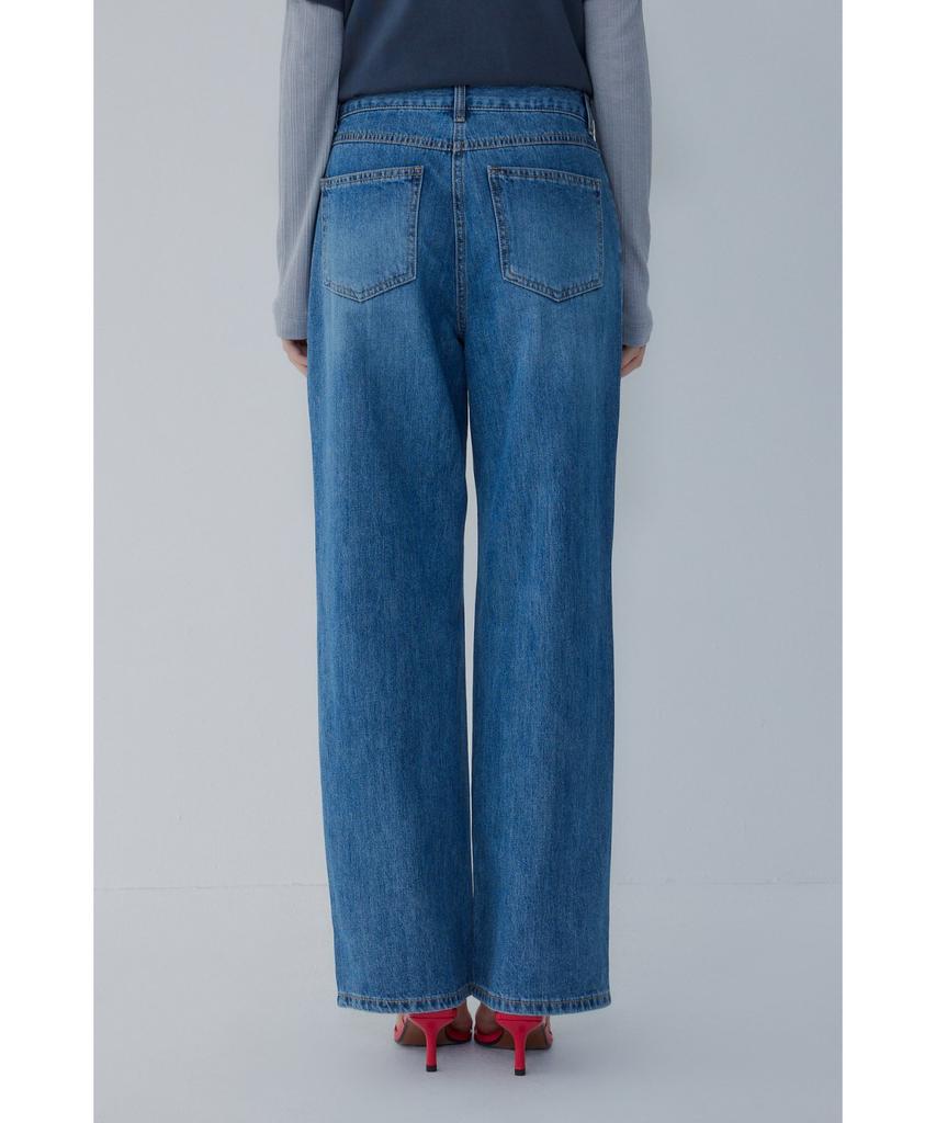 Bobeu Semi-Wide Denim Pants_Blue 7156255006