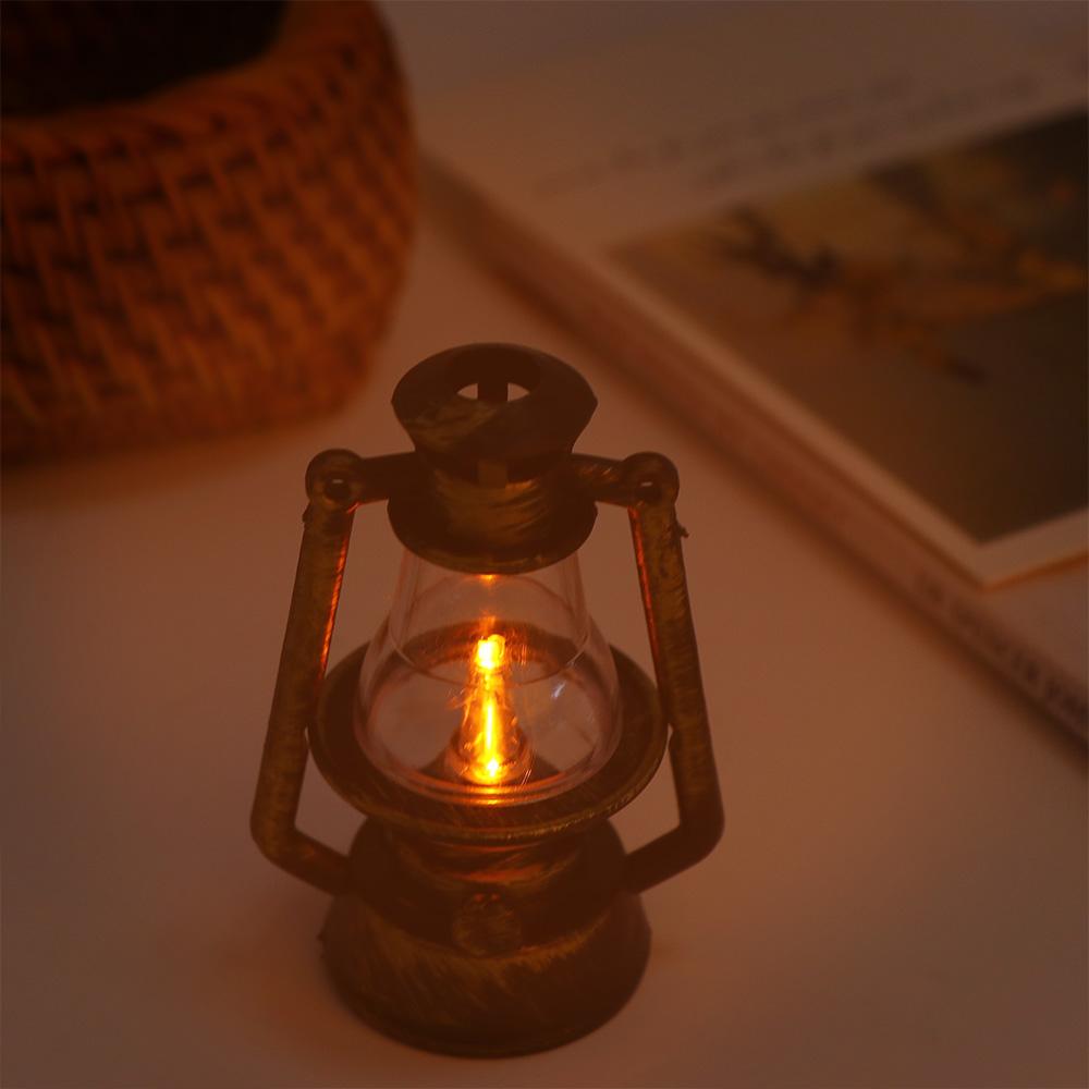 Boys Kitchen House Decor Kids Toy Dollhouse Toy Doll Scene Ornaments Kerosene Lantern Oil Lamp