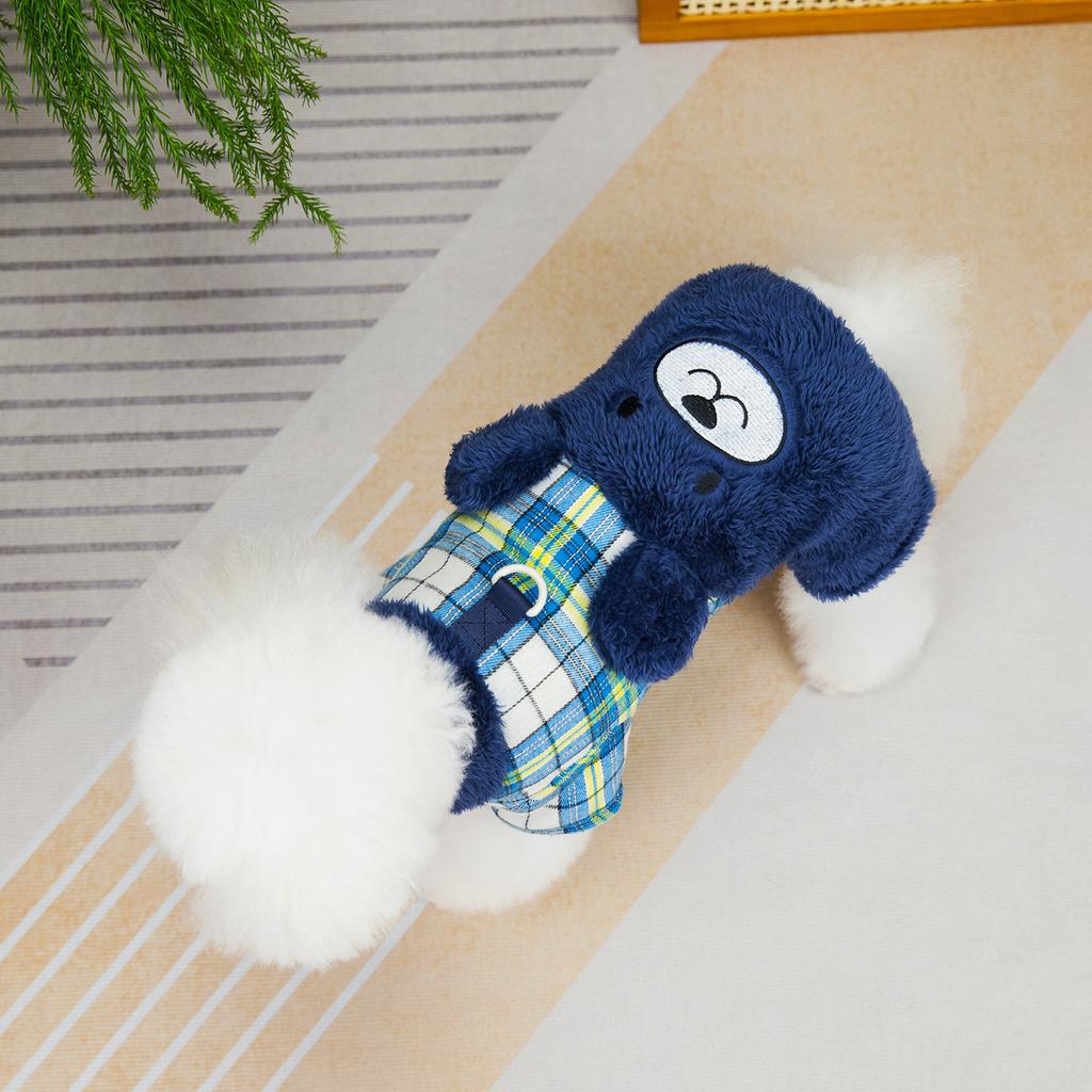 Four-legged Pet Clothes Corgi Teddy Clothes Autumn and Winter New Pet Thickened Warm Dog Cotton-padded Clothes