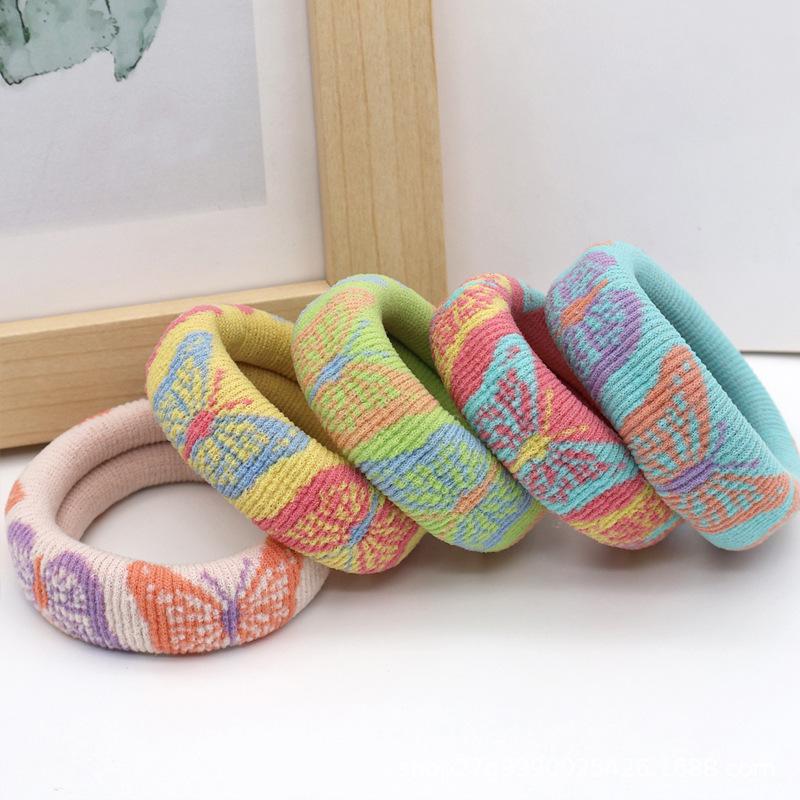 5 Pcs Simple Scrunchies Women Girls Elastic Hair Rubber Bands Accessories Tie Hair Ring Rope Headdress Headwear Ponytail Holder