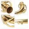 Alt-Saxophon Bogen Messing Alt-Saxophon Hals Musikinstrument Teil Goldener Saxophonhals Professioneller Saxophonhals Messingstruktur