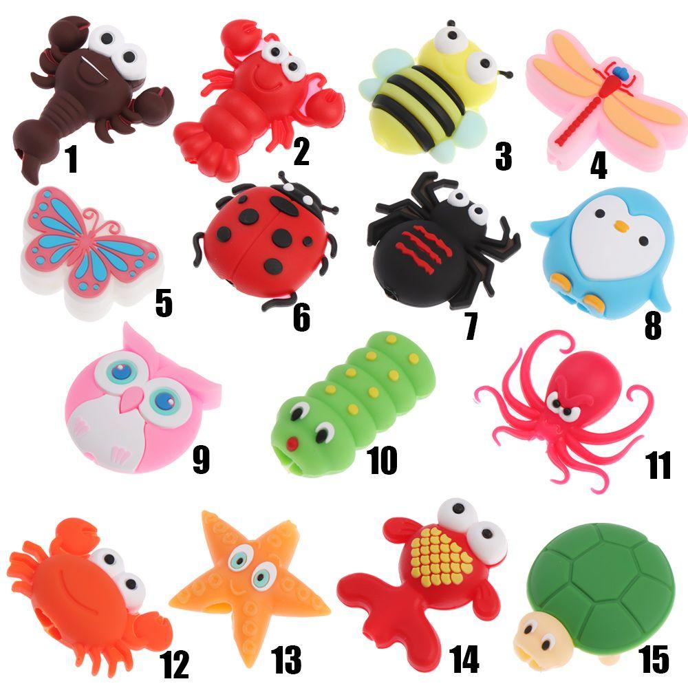 Cute Insect Shape Wired Earphone Cartoon Cable Protectors Wire Cord Protector Silicone Case Data Line Cover