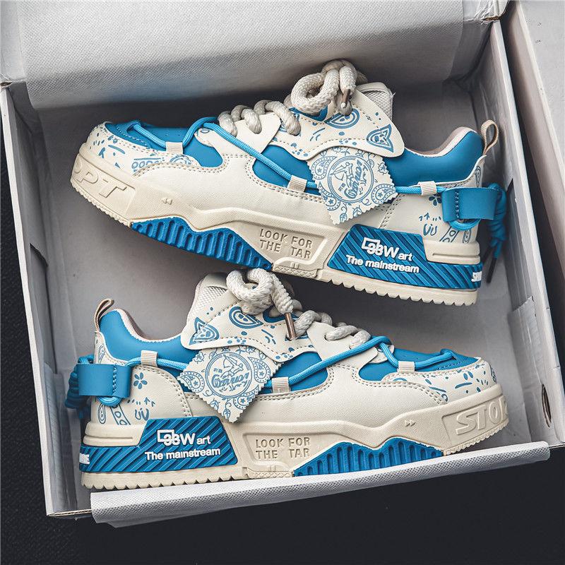 Sneakers Casual da Uomo Mesh Traspiranti alla Moda con Lacci Scarpe da Corsa Scarpe da Ginnastica Quotidiane da Passeggio Calzature da Allenamento per Jogging