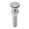 Popup Sink Drain Stainless Steel Leakage Proof Brushed Ni Finish Drain Stopper for Bathroom Kitchen