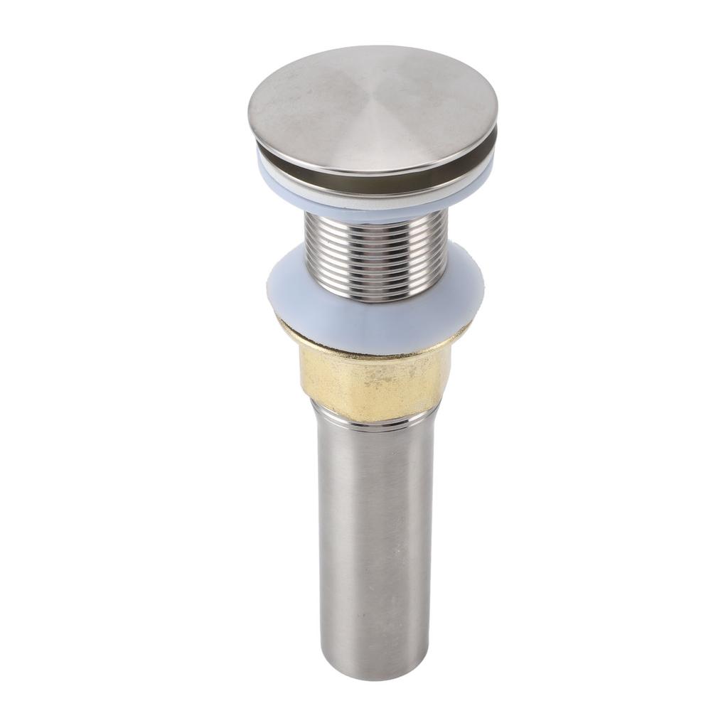 Popup Sink Drain Stainless Steel Leakage Proof Brushed Ni Finish Drain Stopper for Bathroom Kitchen