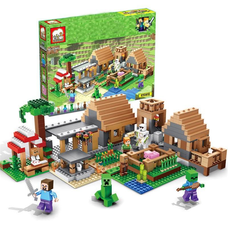 Juxiang World Blocks Zestaw Małych Klocków Nawiedzona Wioska Model do Montażu dla Chłopców Dzieci Zabawka Puzzle JX30051