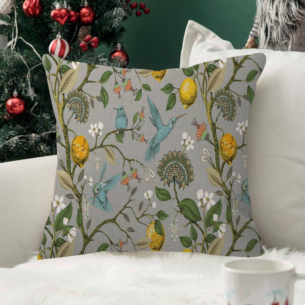 Abstract Lemon Summer Cushion Cover Inches Farmhouse Decor Home Throw Pillow Covers For Couch Decorations