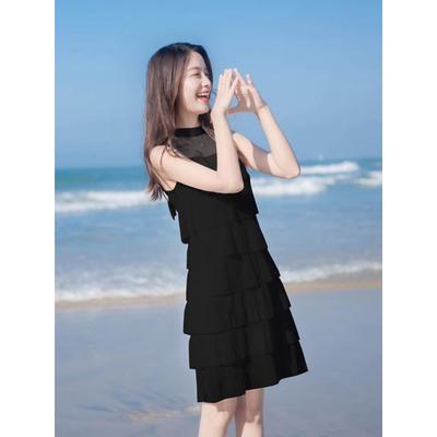 Kleid Damen Frühling und Sommer Neu Französisch Slim Rock