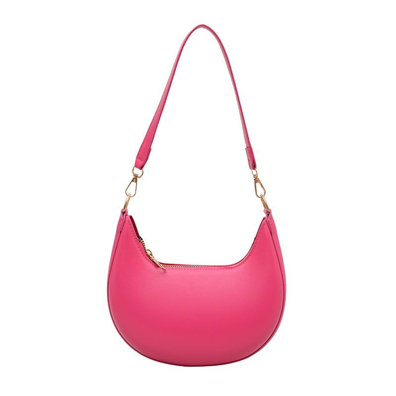 2025 New Women Luxury Shoulder Bags Large Capacity Pu Leather Half Moon Hobo Bags Travel Commuter Handbags