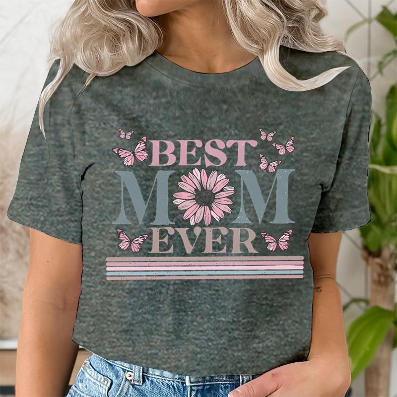 Best Mom Ever Shirts for Women Clothing Harajuku Women T Shirt Fashion Streetwear Mama T-shirts Short Sleeve Trend Tee Clothing