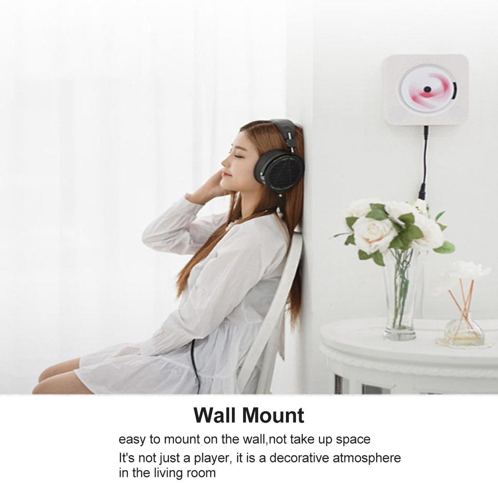 6 IN 1 Portable CD Player With bluetooth Wall Mountable CD Player With Remote Control 10W