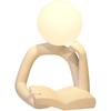 Modern Resin Abstract Statue LED Light Artistic Figurine Sculpture for Living Room Unique Accent Home Decor