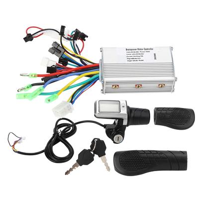 2 In 1 Electric Bicycle Electric Scooter Controller LCD Split Meter Throttle Grip Set