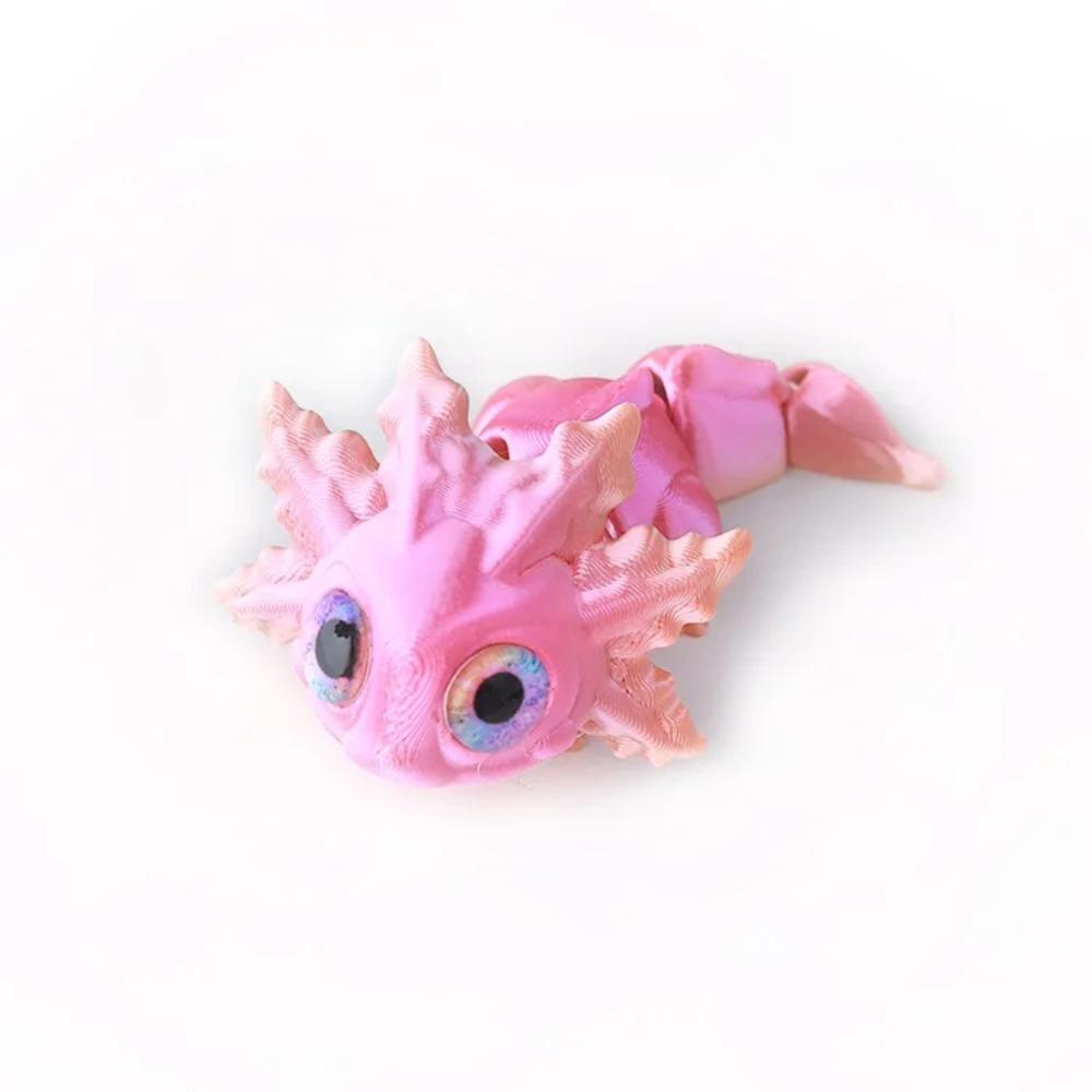 3D Printing Salamander Figures Multi-joint Movable Simulation Eyes for Home Accessories Kids Gift Living Room Decoration