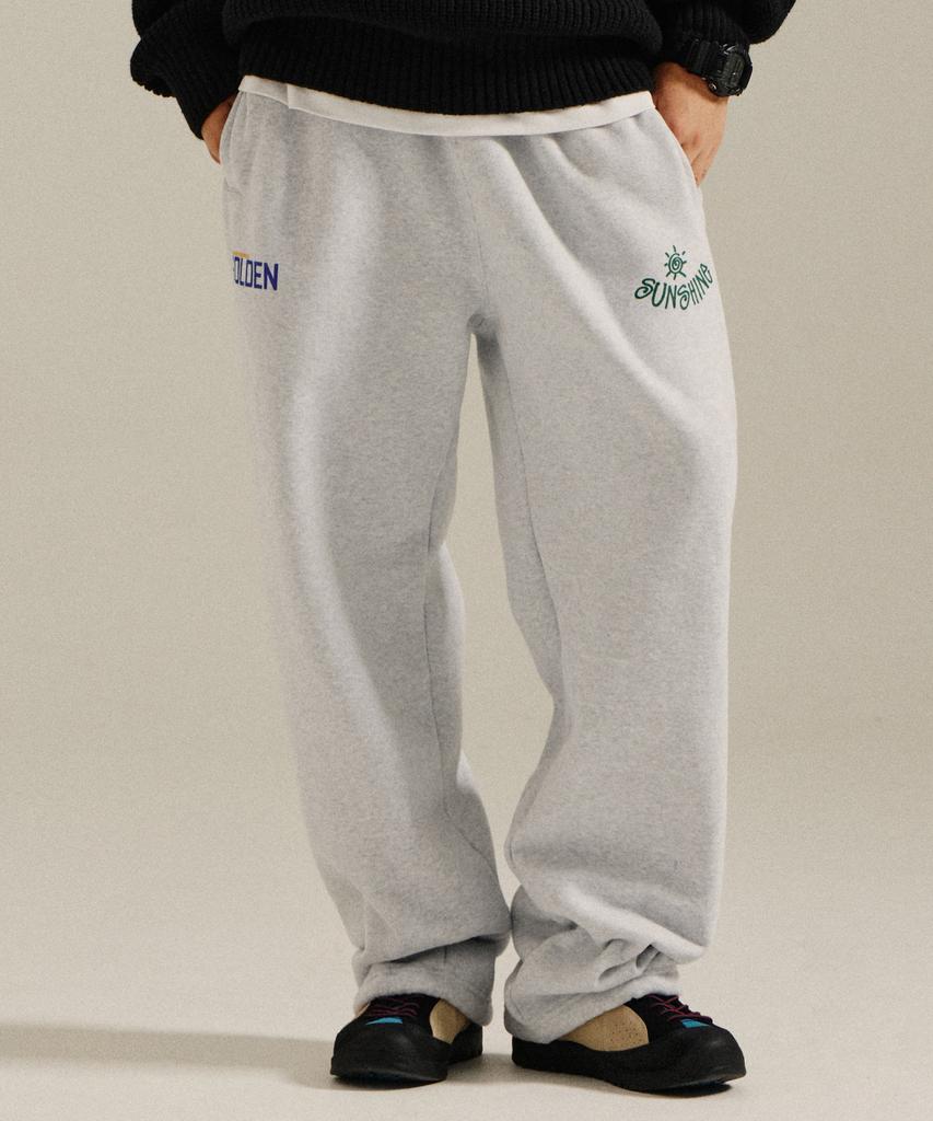 GOLDEN SUNSHINE Sunshine String Sweatpants_White Melange