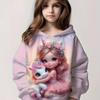 Kinderkleidung Mädchen Hoodies Langarm Cartoon Druck Kinder Frühling Herbst Kleidung Lässig Niedlich Outdoor Mädchenkleidung Pullover Tops
