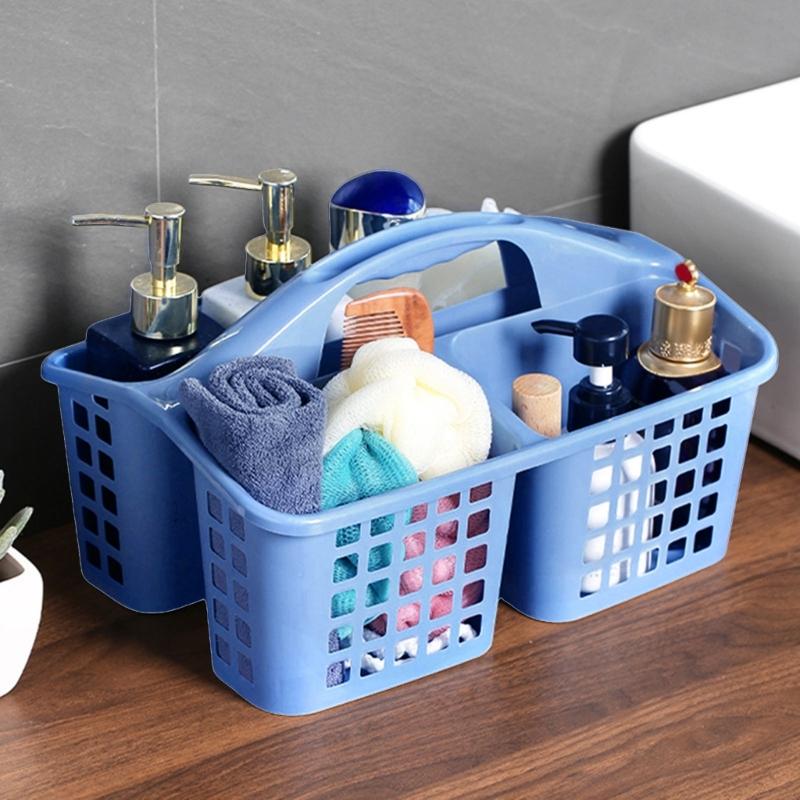 Portable Shower Storage Basket Functional Bathroom Organizers Holder for Cleaning Products and Personal Care Items
