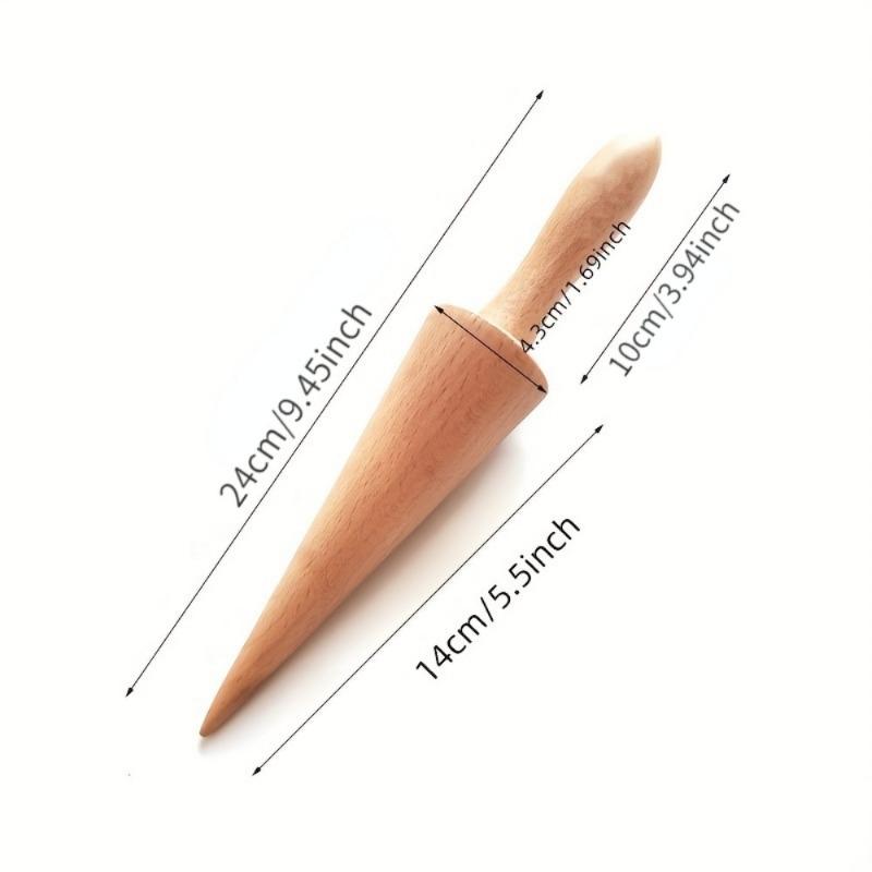 1pc Wooden ice cream cone mold DIY kitchen tool for waffle cake cone croissant making kitchen tool gadgets