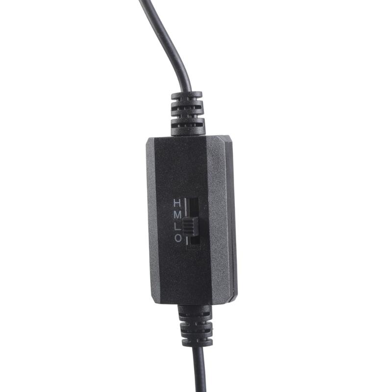 USB Speed Control Cable With 3 Adjustable Modes Feature 2 Wire Bare End for 5V Devices Without Voltages Boost Black