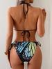 Sexy Backless Tie Thong Two Piece Bikini Swimsuit Trendy For Women Beach Vacation