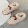 Autumn and Winter New Round Head Bow Cover Foot Wool Cotton Shoes Women's Cross-border Warm and Velvet Short Snow Boots
