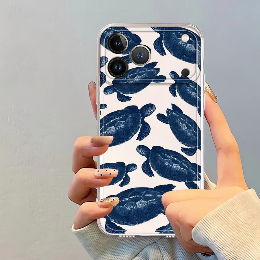 Soft Phone Cover Case for iPhone 17 Pro Max 14 Plus 16 11 XR Air 7 8 12 Mini 15 XS Max 13 Pro Marine Animals