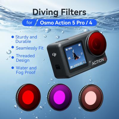 Filtru de scufundare pentru DJI Osmo 360 Action 5 Pro Filtre de protecție impermeabile anti-ceață pentru accesorii DJI Osmo 360 Action 5 Pro/4