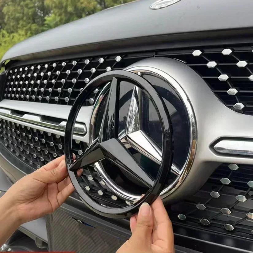 VRF2 ABS Car Front Grille Emblem Decal Cover Accessories for Mercedes Benz W204 W205 W210 W211 W212 W213 C E Class GLA GLK ML GLC GLE