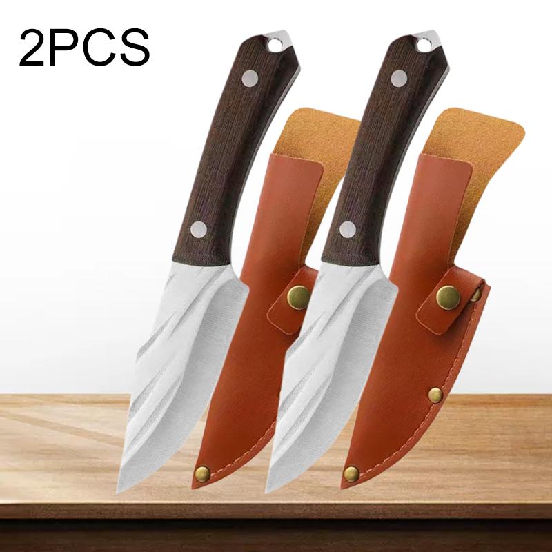 Kitchen Knife Stainless Steel Boning Knife Handmade Forged Pocket Knife Fishing Meat Cleaver Butcher with Sheath