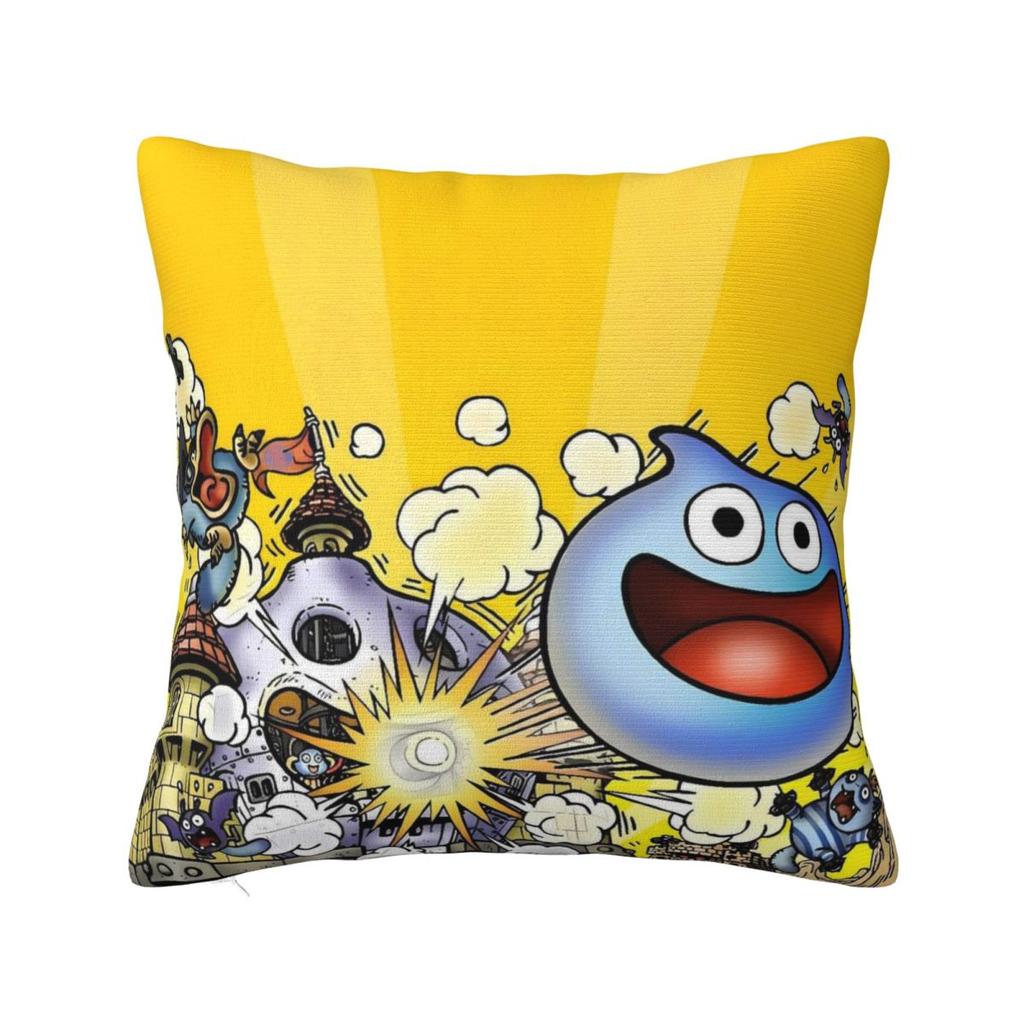 D-Dragon Quest Slime Pillow Case Cushion Cover Square Custom Diy Pillow Cover Fashion Pillowcases For Living Room Chair