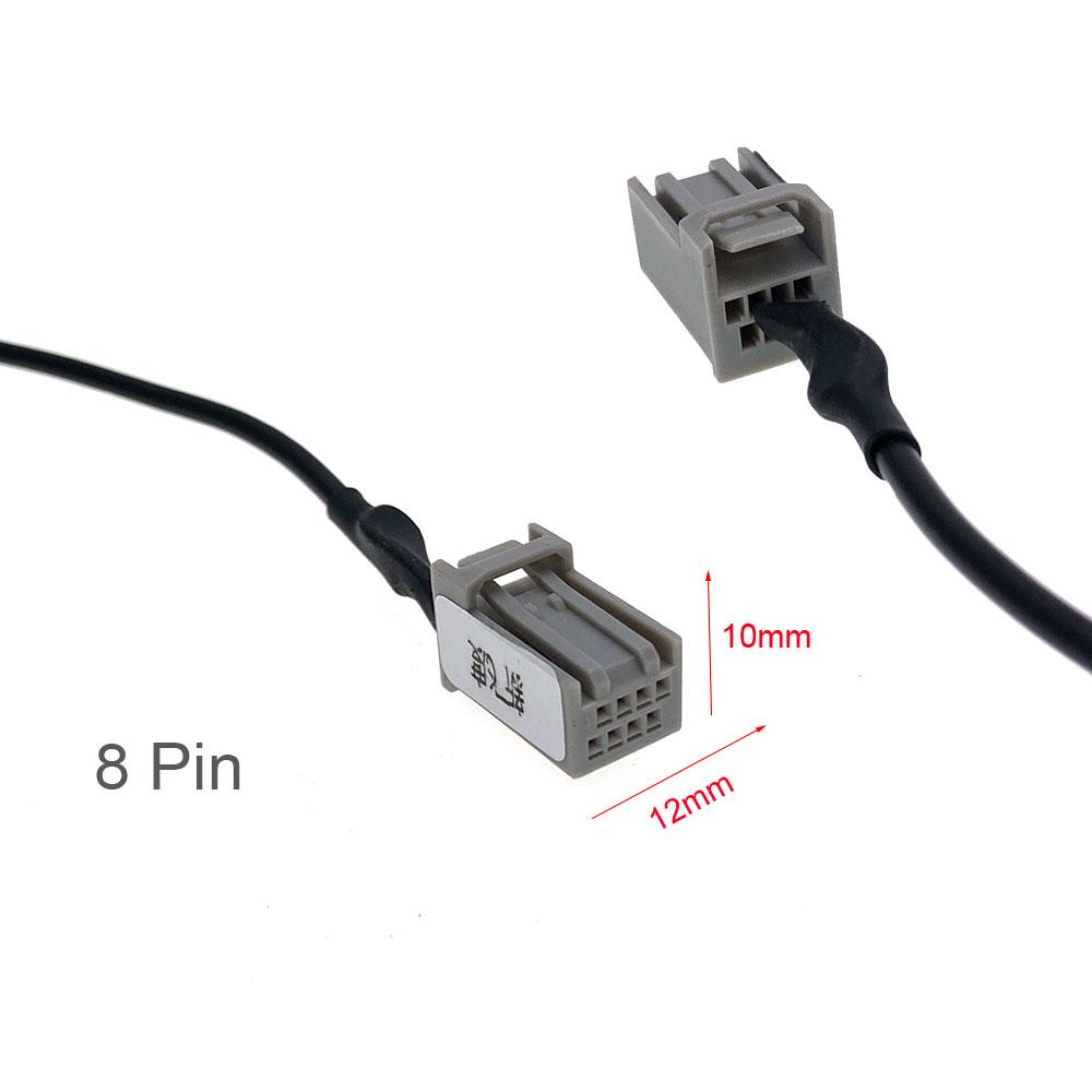 8 Pin Car Reversing Camera Video RCA 12V To 5V 6V Voltage Cable Adapter Wiring Connector For Honda New JAZZ City BRV Crider